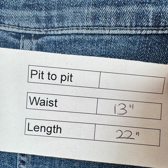 Aritzia The Castings Classic Denim Pencil Skirt Blue - Picture 9 of 9